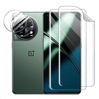 ฟิล์มไฮโดรเจลใส แบบนิ่ม 2 ชิ้น และฟิล์มกันรอยเลนส์กล้อง 2 ชิ้น สําหรับ OnePlus 11 5G