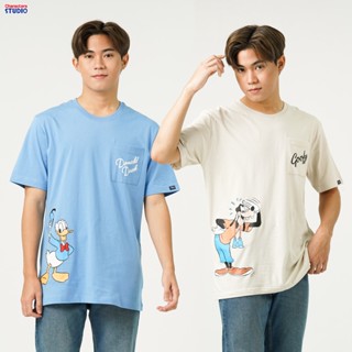 Disney T-Shirt Men&amp;Women Donald Duck and Goofy - เสื้อยืดลายกูฟฟี่ และลายโดนัลด์ดั๊ก สินค้าลิขสิทธ์แท้100% characters st