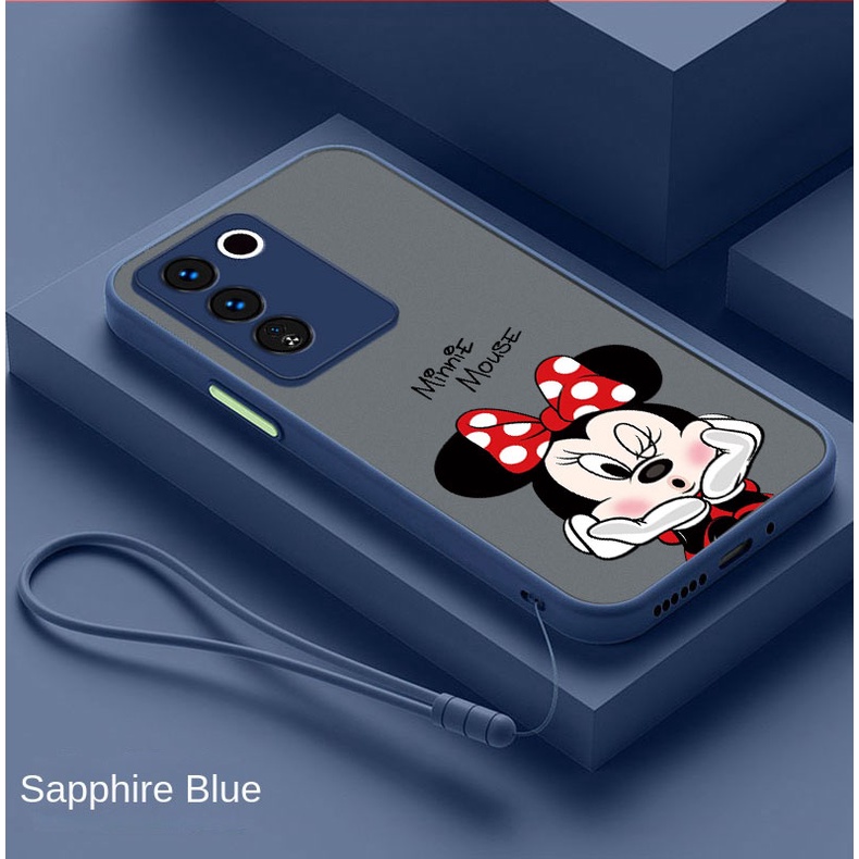 Vivo Y100 5G แฟชั่น มินนี่เมาส์ ป้องกันการตก เคสโทรศัพท์ ป้องกันกล้อง เคสแข็งฝ้า