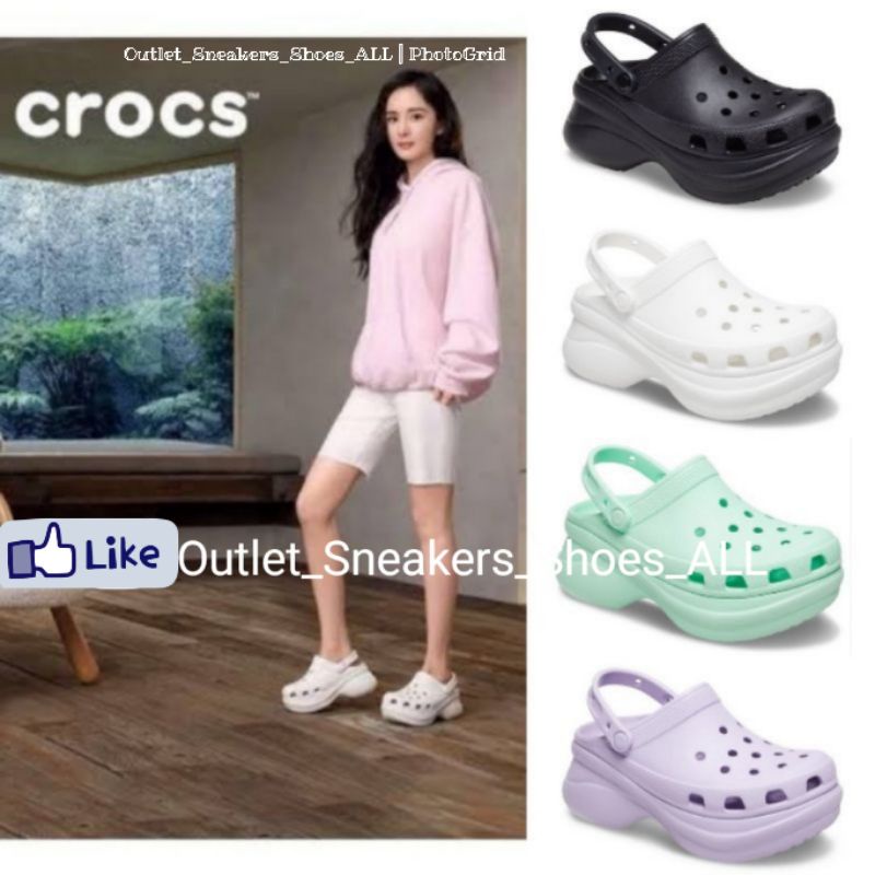 ！Same day shipping！ รองเท้า CROCS Women's Crocs Classic Bae Clog ส่งฟรี