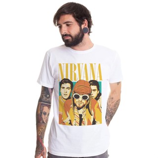 Youth Culture NIRVANA Popular Rock Band T shirt white shirt Sublimation unisex tee_03