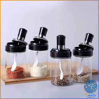 Tmala โถปรุงรส ได้แก่ มีช้อนและพร้อมฝาปิด โถเกลือ กล่องเครื่องปรุงรส Seasoning jar with spoon and lid