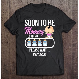 เสื้อยืดลําลอง แขนสั้น พิมพ์ลาย Soon To Be Mommy Est 2021 2020