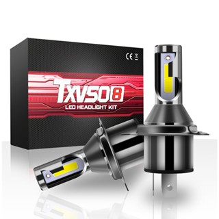 หลอดไฟหน้ารถยนต์ TXVSO8 H4 Led bulbs 6000K 100W H4 9003 HB2 COB Chips Plug and play 26000LM สีขาว 2 ชิ้น