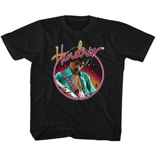 เสื้อยืด ผ้าฝ้าย ลาย Jimi Hendrix Psychedelic Musical Icon Neon Lights โอเวอร์ไซซ์ สําหรับเด็กวัยหัดเดิน เล่นกีฬา ค_04