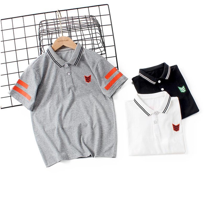 TA3A088 AKL 2111 เสื้อโปโลแขนสั้นสําหรับเด็ก