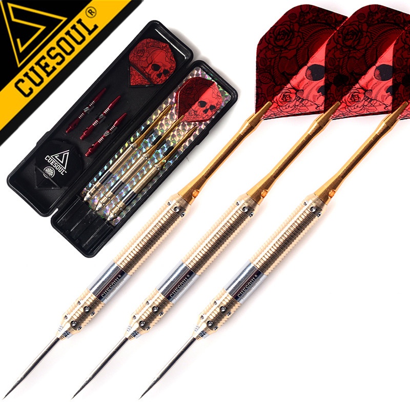 CUESOUL 3PCS 23g 25g 27g Professional Steel Tip Darts เข็ม Red Dart Flights