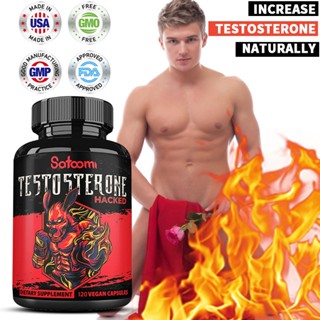 Mens Strength Booster with Horny Goat Grass, Ginseng &amp; More - Performance, Energy Booster, Memory Support, 60 แคปซูล