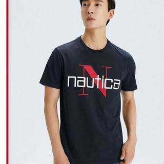 พร้อมส่ง เสื้อยืดแขนสั้น คอกลม ผ้าฝ้าย 100% พิมพ์ลายตัวอักษร NAUTICA Nudica ขนาดใหญ่ แฟชั่นสําหรับผู้ชาย856456S-5XL