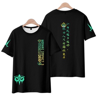 2022 New Anime honkai impact 3 Mo anesthesia T shirt Japanese anime mens Loose Womens casual 3D printing short sl_02