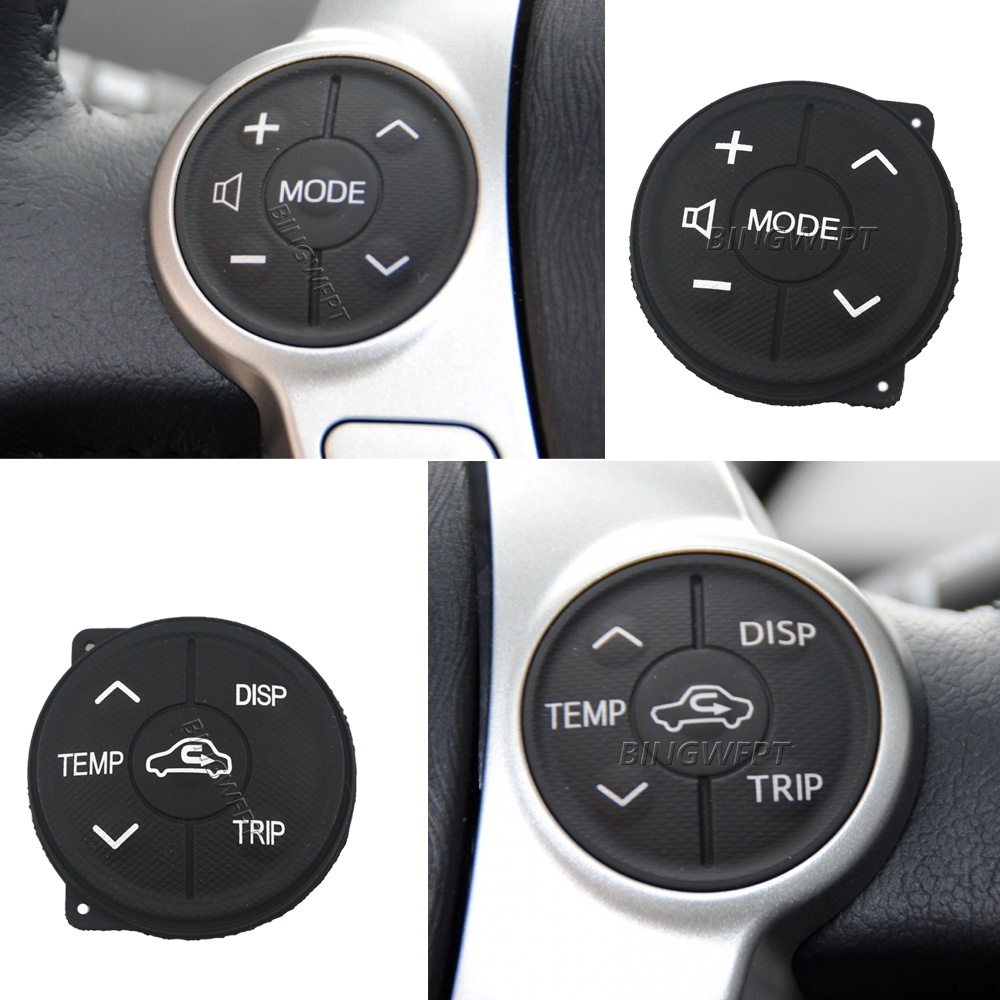 ปลอกยางหุ้มปุ่มสวิตช์พวงมาลัยรถยนต์ สําหรับ Toyota Prius Prius C Aqua