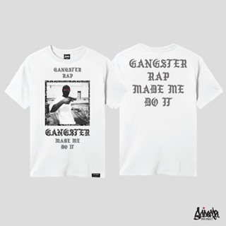 Just Say Bad ® เสื้อยืด Oversize รุ่น Rap Jone Gang สีขาว ( ลิขสิทธิ์แท้ ) เสื้อตัวใหญ่  แขนสั้นโอเวอร์ไซส์  OS