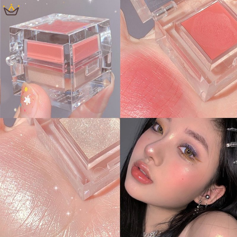Face 10 บาท ขายดี บลัชออนพาเลทไฮไลท์ บลัชออน ไฮไลท์เพชร ธรรมชาติ กันน้ํา สีชมพู สีแดง แก้ม ติดทนนาน สีนู้ด เครื่องสําอางแต่งหน้า ของขวัญ สําหรับแต่งหน้า YUE Beauty