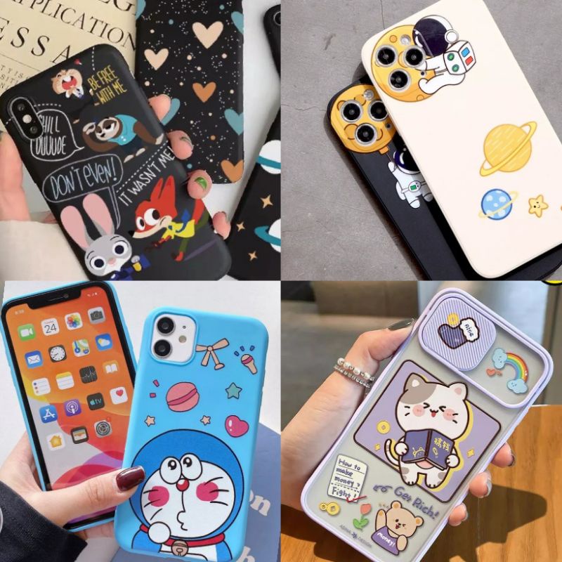OPPO A3S A5S A12 A7 A1K F1S A15 A16 A5 A9 CUTE CARTOON CHARACTER SOFTCASE