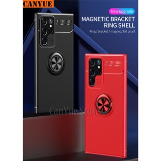Samsung Galaxy S23 Ultra S23+ S22+ S21+ S20+ S22 S21 S20 FE S 23 22 21 20 Plus S23Ultra S22Ultra S21Ultra S20Ultra S23Plus S22Plus S21Plus S20Plus Armor TPU Case Magnetic Ring Buckle Rubber Back Cover Anti Fall Phone Casing Protection Shell