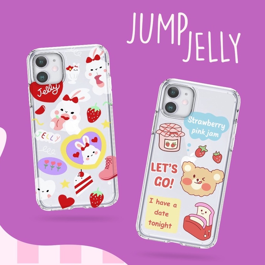 Jump Jelly พิมพ์ anticrack case oppo a3x a3 nfc a60 a16k a17k a16e a76 a96 a78 a58 4g 7z RENO 11F 8t
