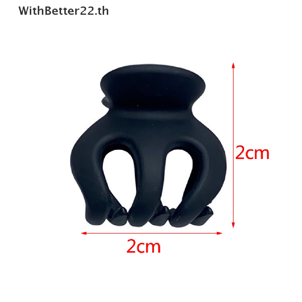 Withbetter กิ๊บติดผมหน้าม้า อะคริลิคถัก ลายดอกไม้ ขนาดเล็ก สีดํา สไตล์เจ้าหญิง สําหรับผู้หญิง 6 ชิ้น