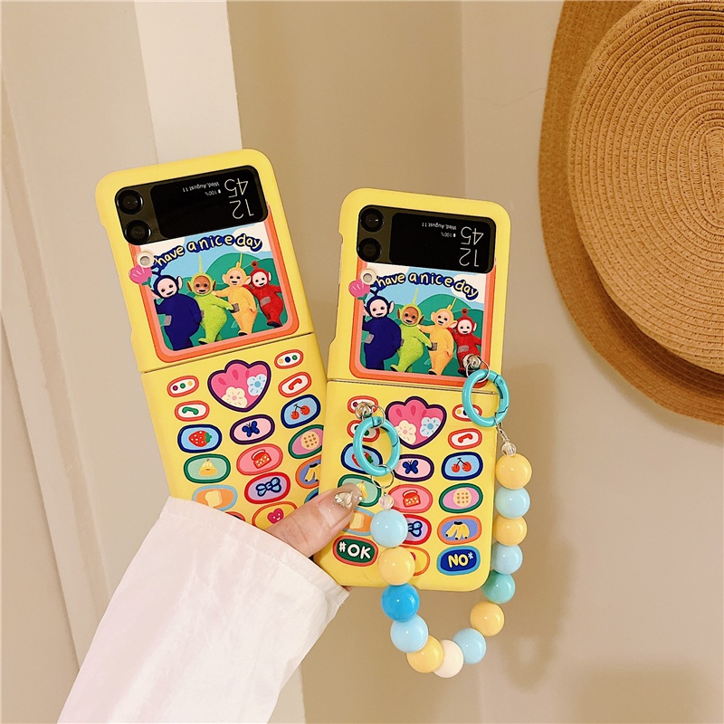 ใหม่ PC Hard สีสําหรับ Samsung Galaxy Z Flip7 FE 6 5 4 3 5G การ์ตูนhave a nice dayPendant Full Encirclement ป้องกันปลอกสําหรับ Galaxy Z ฝาครอบ - รูปที่ 2