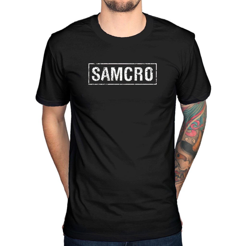 Yuanl5 {พร้อมส่ง เสื้อยืดผ้าฝ้าย 100% พิมพ์ลาย Sons Of Anarchy Samcro Banner TV Series Jax Teller พล