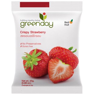 กรีนเดย์คริสปี้สตรอเบอรี่แอปเปิ้ลกรอบ25ก STRAWBERRY GREENDAY CRISPYAPPLE 25 G.