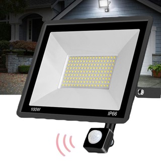 Gbkof PIR โคมไฟสปอตไลท์ LED 220V 30W 50W 100W กันน้ํา สําหรับสวน ถนน
