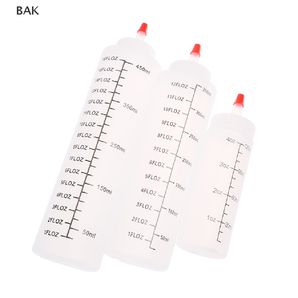 Bak ขวดบีบพลาสติก สเกล 120 350 450 มล. ไม่รั่วซึม สําหรับห้องครัว BA