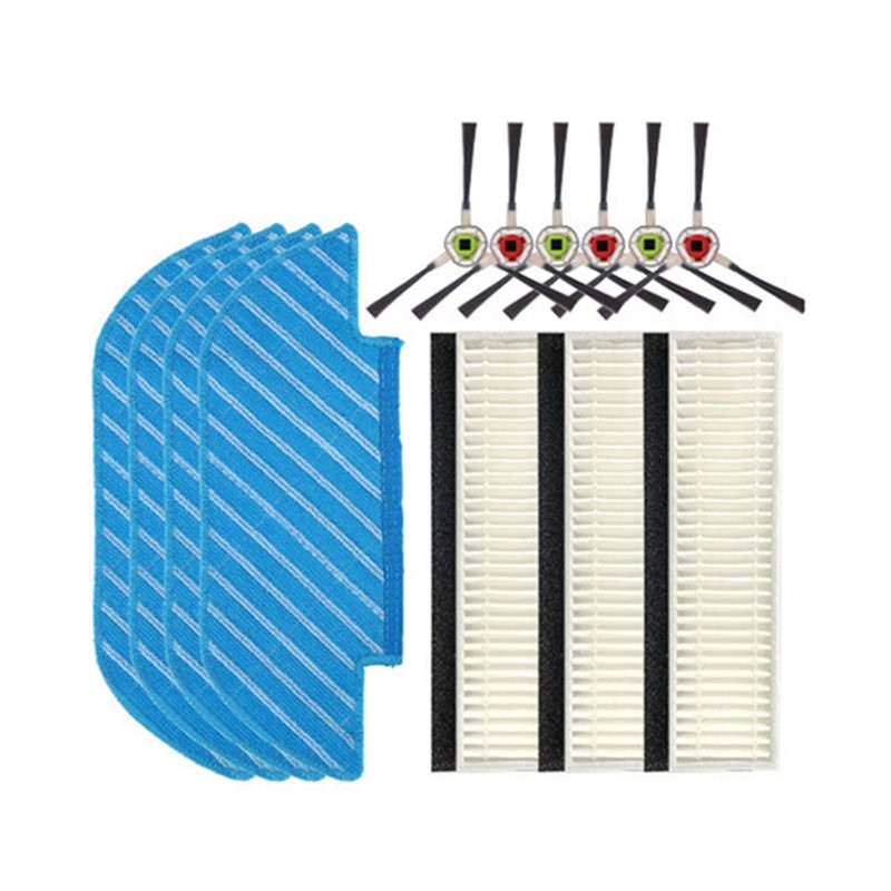 แปรงด้านข้าง แผ่นกรอง Hepa ผ้าม็อบ อุปกรณ์เสริม สําหรับหุ่นยนต์ดูดฝุ่น Ecovacs Deebot U3 Line Friend