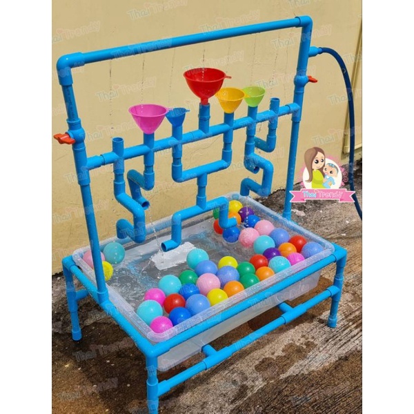 Waterplay Station ของเล่นเด็ก โต๊ะเล่นน้ำสำหรับเด็ก แถมฟรี กรวย5ใบ (ชุดใหญ่) - รูปที่ 3