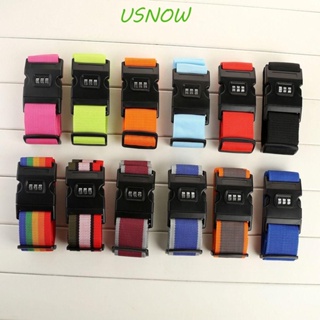 Usnow สายรัดกระเป๋าเดินทาง แบบใส่รหัสผ่าน ปรับได้ แฟชั่นสําหรับผู้หญิง