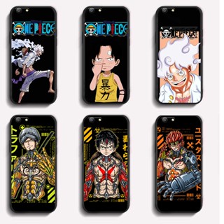 เคส OPPO A5S A55 A59 A15 A16 A16K A57 2020 เคสโทรศัพท์ Pirate Wang Lufei One Piece สีดํา ซิลิโคน กันกระแทก TPU แฟชั่น เคสโทรศัพท์