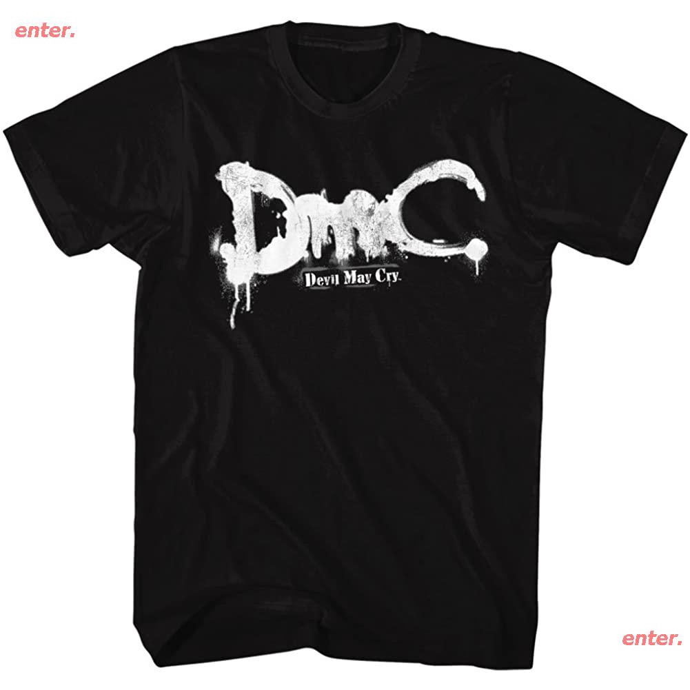 👕🔥【hot sale】enter. ปีศาจร้องไห้ Top เสื้อยืดdevil may cry tshirts Devil May Cry - Mens New Logo T-Sh
