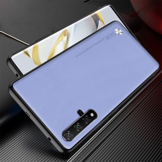 สําหรับ Huawei Nova 5T หรูหรา ธุรกิจ ไฮบริด หนังนิ่ม TPU เคส