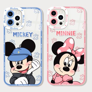 เคสโทรศัพท์มือถือแบบนิ่ม ใส กันกระแทก ลายมิกกี้เมาส์ สําหรับ Case iPhone 6 6s 7 8 Plus 11 12 13 mini 14 Pro Max X XR XS Max