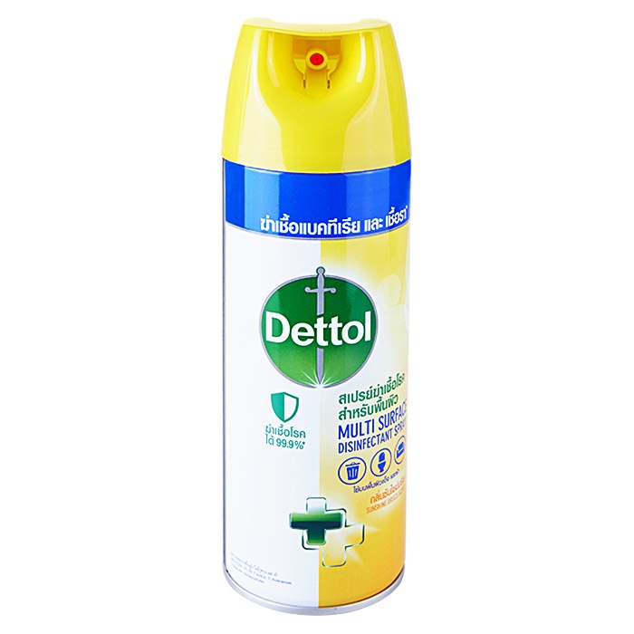 เดทตอล Sunshine ดิสอินเฟคแทนท์ 450สเปรย์ กลิ่นซันไชน์บรีซมล.Dettol DisinfectantSpray BreezeScent 450ml.