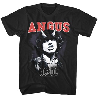 Men T-shirt Acdc Angus Young Horned Devillish Metal Rock Concert Tour_05