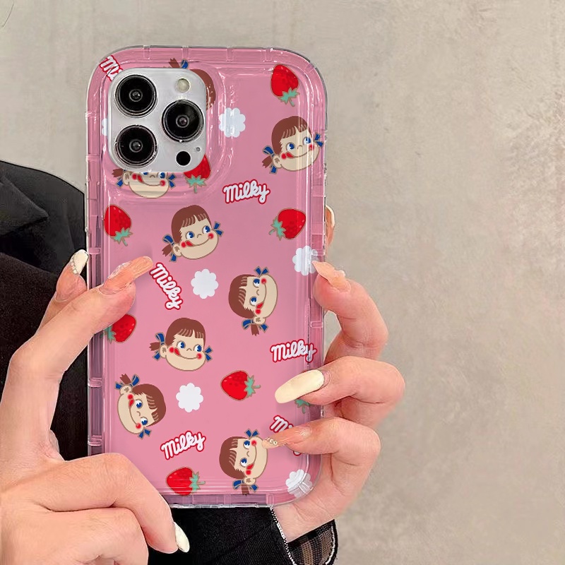 เคสโทรศัพท์มือถือ ลาย Peko สีชมพู สําหรับ iphone 14 Pro Max 14 Plus 13 11 12 7Plus X XR XS Max 7 8 SE 2020