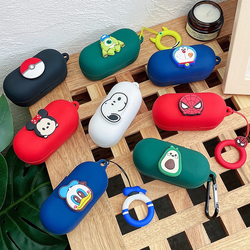 สําหรับ Baseus Bowie MA10 Pro กรณีแหวนเชือกการ์ตูนซิลิโคนได้ยินเชลล์สําหรับ Baseus MA10pro ไร้สายบลู