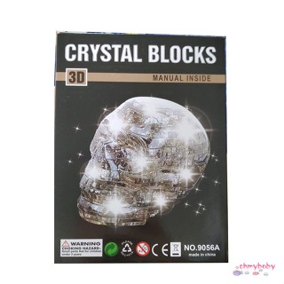 3D Crystal Puzzle DIY Jigsaw Assembly Model Gift Toy Skull Skeleton [V/24]