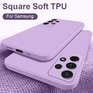 เคสโทรศัพท์มือถือ TPU นิ่ม ขอบสี่เหลี่ยม ยืดหยุ่น กันกระแทก สีมาการอง สําหรับ Samsung Galaxy S23 Plus Ultra