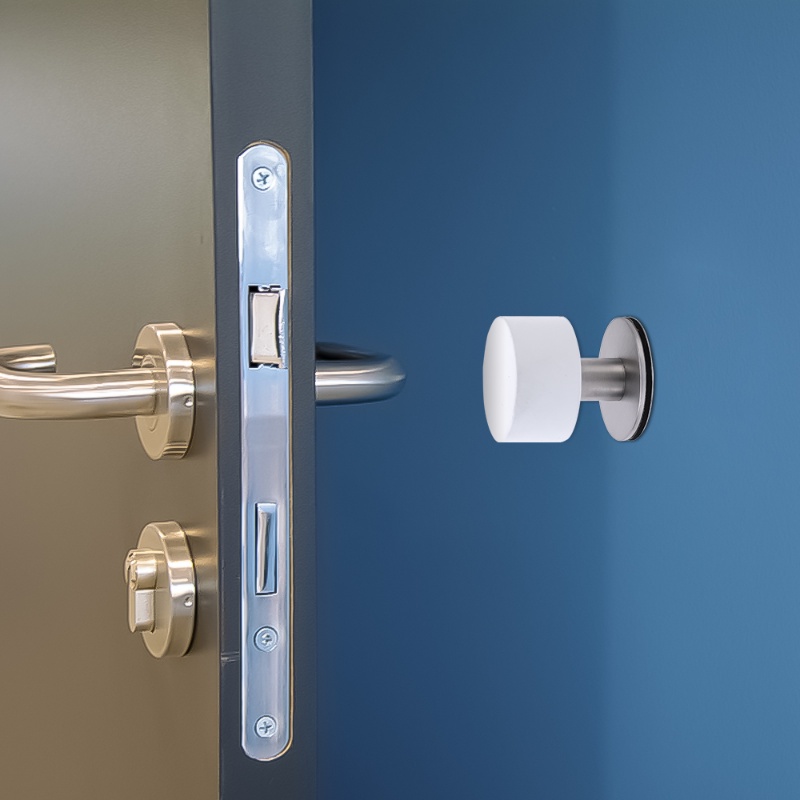 กันชนประตู สเตนเลส แบบไม่เจาะ มีกาวในตัว กันชนเสียง ยางกันชน ป้องกันพื้น กันชนประตู อุปกรณ์ในบ้าน - รูปที่ 3