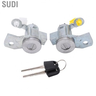 Sudi Front Door Lock Cylinder Kit Rust Proof Compact Structure Easy Install Car Front Door Lock Cylinder Set for Vehicle