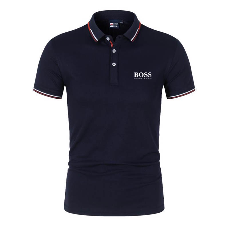 Hugo Boss Summer Men 's Polo Shirts Short Sleeve Man Tops Size M-4Xl 0042