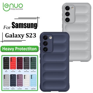 Lenuo เคสโทรศัพท์ ซิลิโคนนิ่ม กันกระแทก สีพื้น รวมทุกอย่าง สําหรับ Samsung Galaxy S23