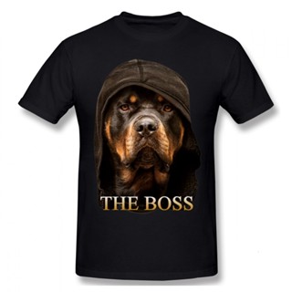 ROUND Crew Neck Rottweiler 100 Cotton Short Sleeve T-Shirt Sili Printed The Boss-4XL_04