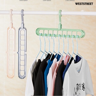 Weststreet ไม้แขวนเสื้อ 9 รู ประหยัดพื้นที่ สําหรับตู้เสื้อผ้า