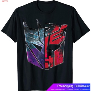 SKTT1 เสื้อยืดกีฬา Transformers: War For Cybertron Decepticon Autobot Split T-Shirt Popular T-shirts_09