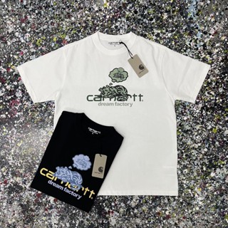 CARHARTT เสื้อยืดแขนสั้น ทรงหลวม พิมพ์ลายเสือคาร์ฮาร์ต แฟชั่นคู่รัก สําหรับสุภาพสตรี