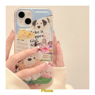 เคสโทรศัพท์มือถือ TPU นิ่ม แบบใส กันกระแทก ลายการ์ตูนสุนัขน่ารัก สร้างสรรค์ สําหรับ Iphone 7Plus 8Plus Xr 11 13 12 Pro Max 14 6 6s Plus X Xs Max SE 2020