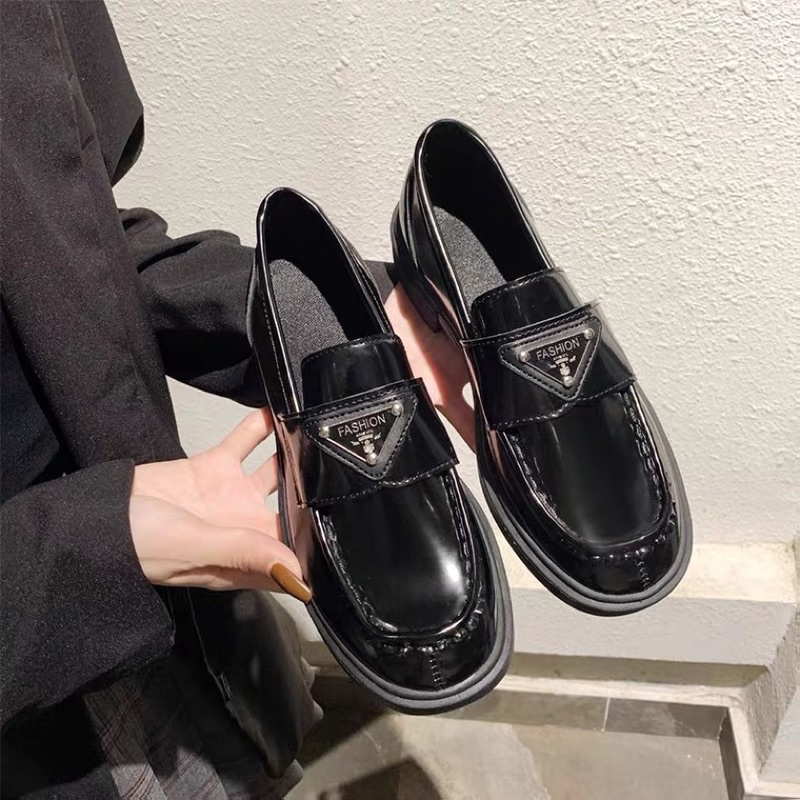 💛New💼shoe black รองเท้าคัชชูสีดำ ส้นหนา 3.5ซม. SH92265