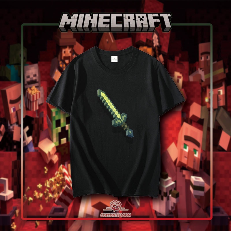 เสื้อยืด Minecraft Herobrine เสื้อคนอ้วน เกาหลี ขอบพระคุณลูกค้าทุกท่านที่อุดหนุนค่ะ เสื้อยืดคอกลม น่